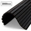 WOODFLEX Flexible Acoustic Wood Slat Wall Panel - Black Coated - 3000mm x 600mm