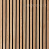 WOODFLEX Flexible Acoustic Wood Slat Panel - 3 Sided Full Wrap Oak Veneer on Black - 2700mm x 600mm