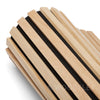 WOODFLEX Flexible Acoustic Wood Slat Panel - 3 Sided Full Wrap Oak Veneer on Black - 2700mm x 600mm