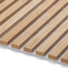 WOODFLEX Flexible Acoustic Wood Slat Panel - 3 Sided Oak Veneer on Light Grey - 2700mm x 600mm