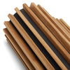 WOODFLEX Flexible Outdoor Hard Wood Wall & Ceiling Cladding - Oak & Black - 2400mm x 600mm