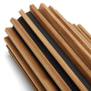 WOODFLEX Flexible Outdoor Hard Wood Batten Pool Fence Cladding - Oak & Black - 2400mm x 600mm