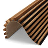 WOODFLEX Flexible Outdoor Hard Wood Wall & Ceiling Cladding - Oak & Black - 2400mm x 600mm