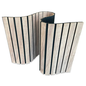 WOODFLEX Flexible Acoustic Wood Slat Wall Panel, Walnut Veneer - 2700mm x 600mm - SLIM