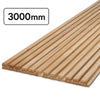 WOODFLEX Outdoor & Indoor Solid Hard Wood Slat Wall Ceiling Pool Fence Cladding - Paulownia - 3000mm x 545mm