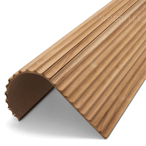 WOODFLEX Flexible Solid Paulownia Wood Slat Wall Panel - 2400mm x 595mm - Wave