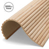 WOODFLEX Flexible Wooden Slat Wall Panel - Oak Veneer - 3000mm x 600mm - Half Round
