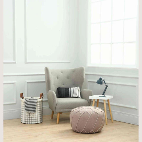SATURN Ottoman - 61cm - Oak Brown