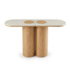 SILVAN 140cm Console Table Oak & Cement surface