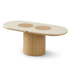 SILVAN Rectangular Coffee Table Oak & Cement surface 120x60x47