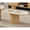SILVAN Rectangular Coffee Table Oak & Cement surface 120x60x47
