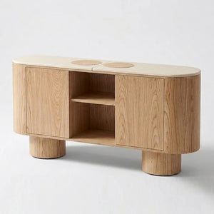 SILVAN Sideboard 180cm - Microcement & Oak
