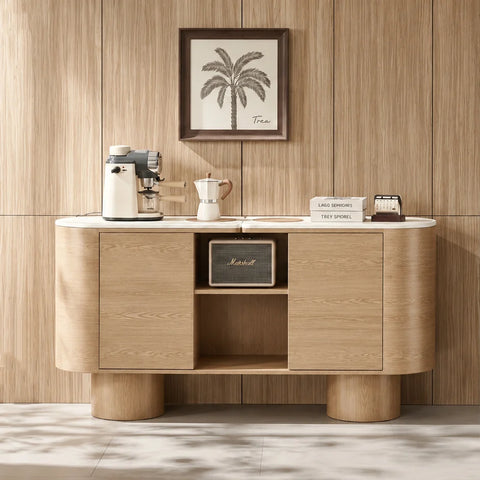 SILVAN Sideboard 180cm - Microcement & Oak