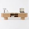 SILVAN 210cm Entertainment TV Unit with Micro-cement Top -  Oak