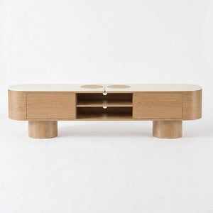 SILVAN Entertainment TV Unit 210cm - Microcement & Oak