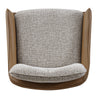 ALDEN Swivel Dining Chair - Tan PU Leather & Beige