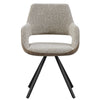LINDEN Swivel Dining Chair - Caramel & Black