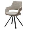 LINDEN Swivel Dining Chair - Caramel & Black