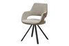 LINDEN Swivel Dining Chair - Caramel & Black