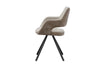 LINDEN Swivel Dining Chair - Caramel & Black