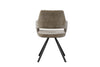 LINDEN Swivel Dining Chair - Caramel & Black