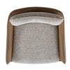 ALDEN Swivel Dining Chair - Tan PU Leather & Beige
