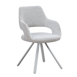 LINDEN Swivel Dining Chair - Beige & Grey