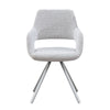 LINDEN Swivel Dining Chair - Beige & Grey