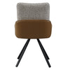ALDEN Swivel Dining Chair - Tan PU Leather & Beige