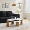 LAGO Nest of 2 Tables 120cm - Microcement & Oak