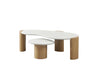 LAGO Nest of 2 Tables 120cm - Microcement & Oak