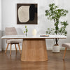 BOLTON Ceramic Dining Table 1.8M - White & Oak