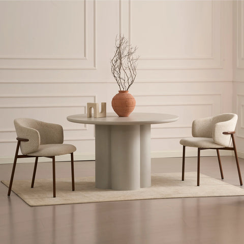 CORRENE Micro Cement Dining Table 1.2M - Cream - innovatec.com.au