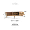 LOFTUS Entertainment TV Unit 180cm - Oak