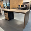 LOGAN Executive Desk Reversible 180cm - Warm Oak & Black