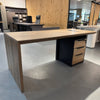 LOGAN Executive Desk Reversible 150cm - Warm Oak & Black