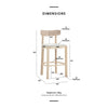 LOWEN Counter Chair - Cream White