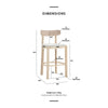LOWEN Bar Stool - Oak & Cream White