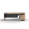 BALDER Executive Desk with Left Return 1.8-2.0M - Warm Oak & Black
