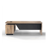 BALDER Executive Desk with Right Return 1.8-2.0M - Warm Oak & Black