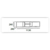 Mabon Wall Mount Shelf Storage Unit - Black & Taupe