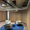 WOODFLEX Flexible Acoustic Slat Wall Panel - Half Round Oak Veneer - 2700mm x 600mm
