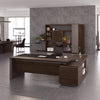 Carter Executive Office Desk with Left Return 2.2M - Coffee & Grey