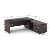 CARTER Executive Office Desk with Right Return 2.2M - Coffee & Grey