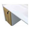 ZIVA Reception Desk 2.4M with Left Panel - Oak & White