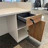 ZIVA Reception Desk 2.4M with Left Panel - White