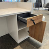 ZIVA Reception Desk 1.8M with Left Panel - Oak & White