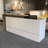 ZIVA Reception Desk 2.4M with Left Panel - White