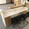 ZIVA Reception Desk 2.4M with Left Panel - White