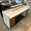ZIVA Reception Desk 2.4M with Right Panel - Oak & White